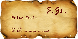 Pritz Zsolt névjegykártya